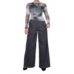 NEW SHOPIRISBASIC pintuck woven wide leg pants in grey